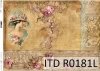 Papier decoupage Vintage, dama, mur, koronka*Vintage paper decoupage, lady, wall, lace